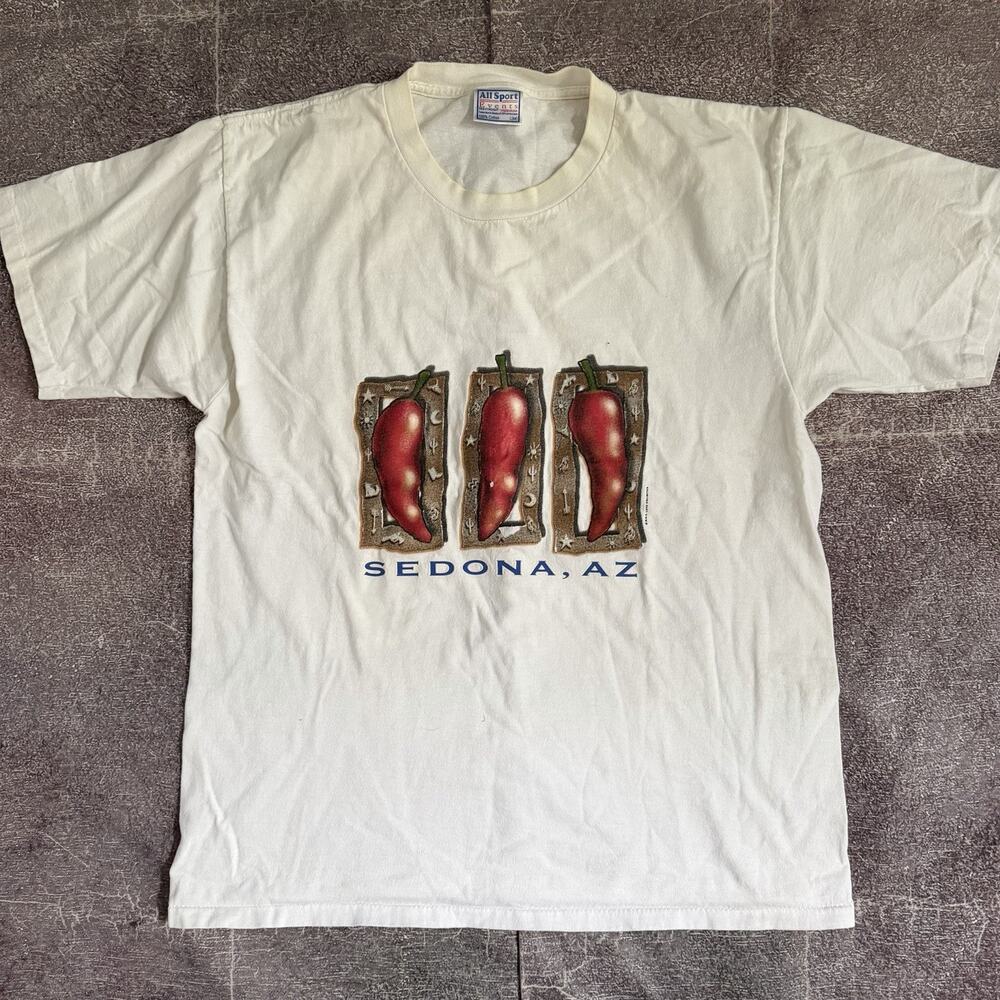 Men's Vintage 90's AllSport Sedona Arizona Red Hot Chilli Peppers T Shirt Sz L